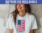 50 Trump Mega Bundle Make America Again 2024 Sublimation Trump 47 Republican Digital Download Supporter SVG PNG EPS Dxf, stickers