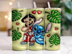 50+ Design 3D, 2D Inflated Stitch Tumbler PNG, Stitch Tumbler, Cartoon Inflated Tumbler,Tumbler Wrap, Full Tumbler Wrap, 20oz Skinny Tumbler