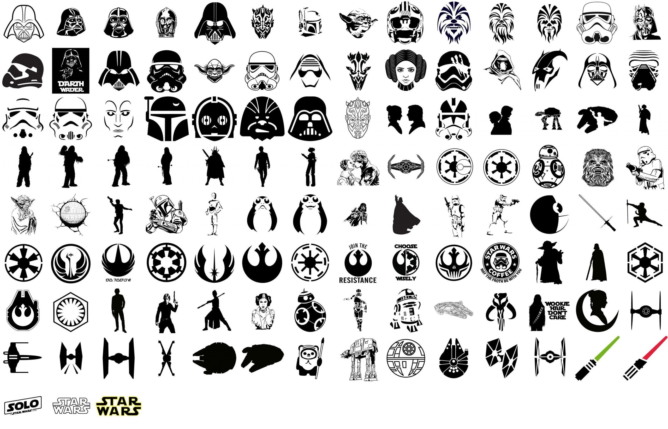 Star Wars Svg, 2500+ Starwars Svg Bundle, Star Wars Png, Svg Files For Cricut, Darth Vader Svg, Mandalorian Svg, Svg For Cricut, Layered