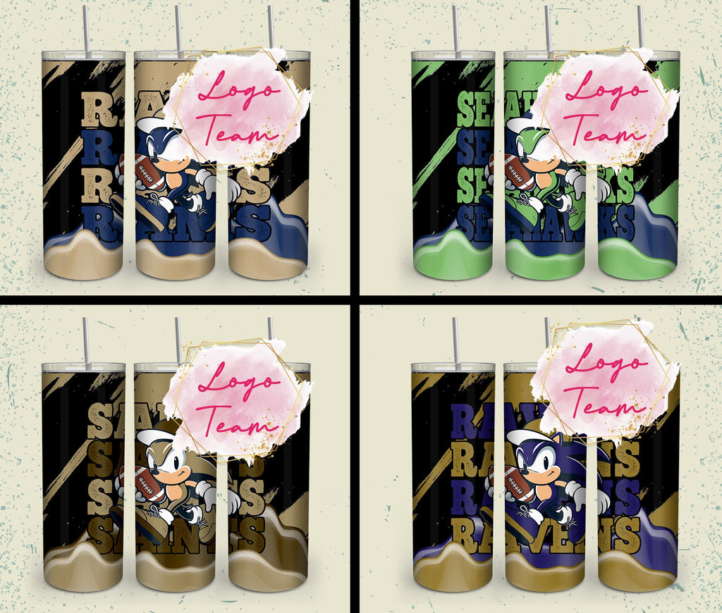 32 Team American Football Tumbler PNG Sublimation Designs, Football Mascot 20oz Skinny Tumbler Wrap PNG, Football Png Digital Download, NFL Tumbler