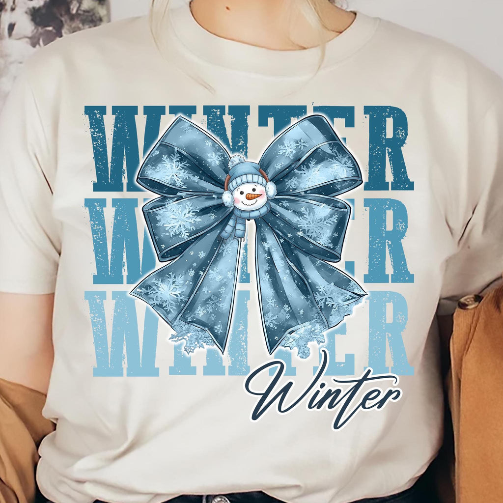 Winter PNG Bundle Coquette Bow Snowman Hot Cocoa Girly Winter Blessings Cozy Season Cold Outside Gnomes Merry Christmas Tree Sublimation