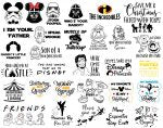 350+ SVG PNG and DXf Instant Digital Download Bundle for Cricut or Silhouette Stitch MickeyMinnie Bambi StarWars Tinkerbell Ariel Cars svg