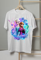 8 PNG Elsa and Anna Frozen Splash and Watercolor Digital design PNG file for sublimation – High Resolution -Instant Digital PNG Download