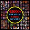 45000+ Anime Design Bundle with CLEAR Background, Perfect for Print on Demand,T-Shirt Hoddies Anime PNG, Mega Pack Anime Designs