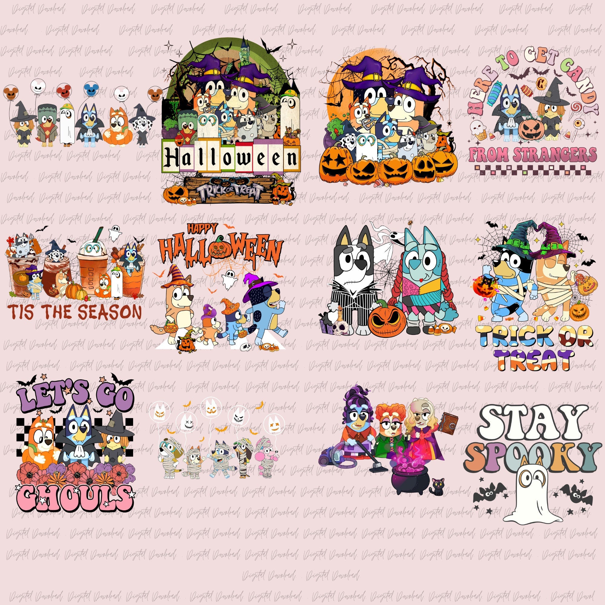 Mega Blue Dog Svg Bundle, Blue Dog Birthday Bundle Blue Dog Family Png Files, Png For Shirts, Birthday Png, Clipart png, Digital Download