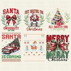 Retro Christmas Bundle Png, Merry Christmas Png, Christmas Png, Western PNG, Santa Claus PNG, Bundle Png, Sublimation Designs, PNG