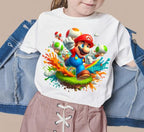 8 PNG Super Mario Splash and Watercolor Digital design PNG file for sublimation – High Resolution -Instant Digital PNG Download