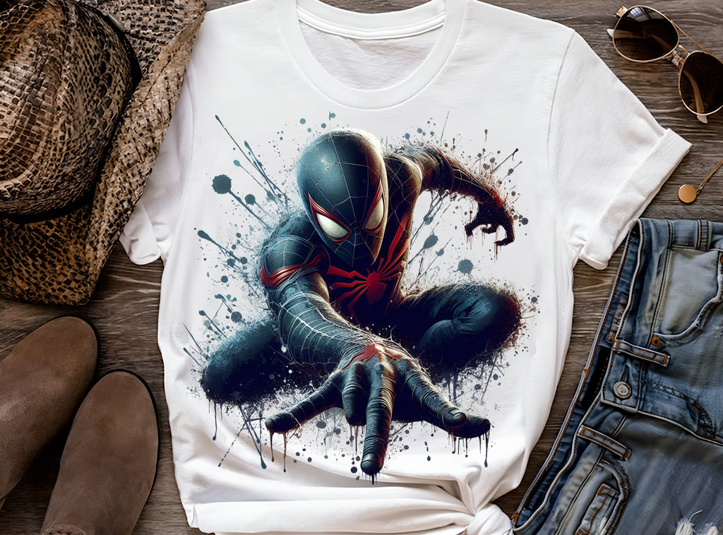 8 PNG Spiderman Splash and Watercolor Digital design PNG file for sublimation – High Resolution -Instant Digital PNG Download