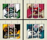 32 Team American Football Tumbler PNG Sublimation Designs, Football Mascot 20oz Skinny Tumbler Wrap PNG, Football Png Digital Download, NFL Tumbler