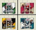 32 Team American Football Tumbler PNG Sublimation Designs, Football Mascot 20oz Skinny Tumbler Wrap PNG, Football Png Digital Download, NFL Tumbler