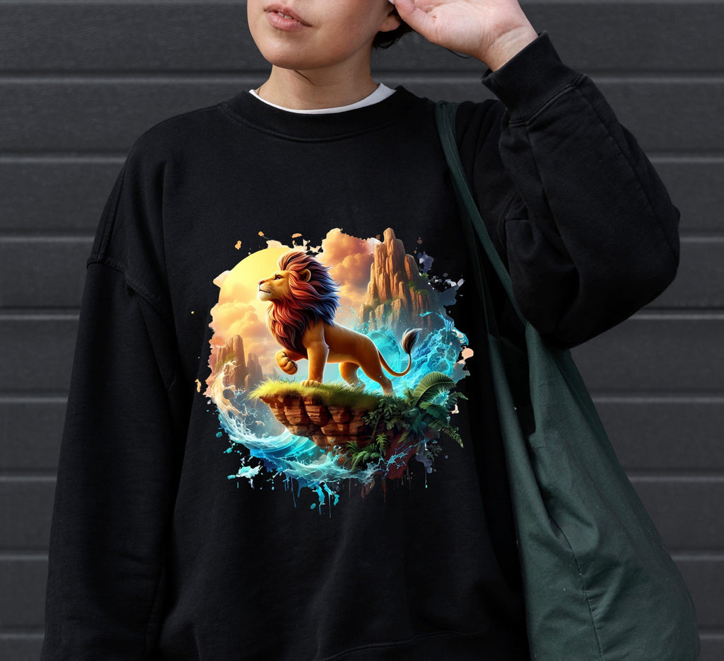 4 PNG Lion King Splash and Watercolor Digital design PNG file for sublimation – High Resolution -Instant Digital PNG Download