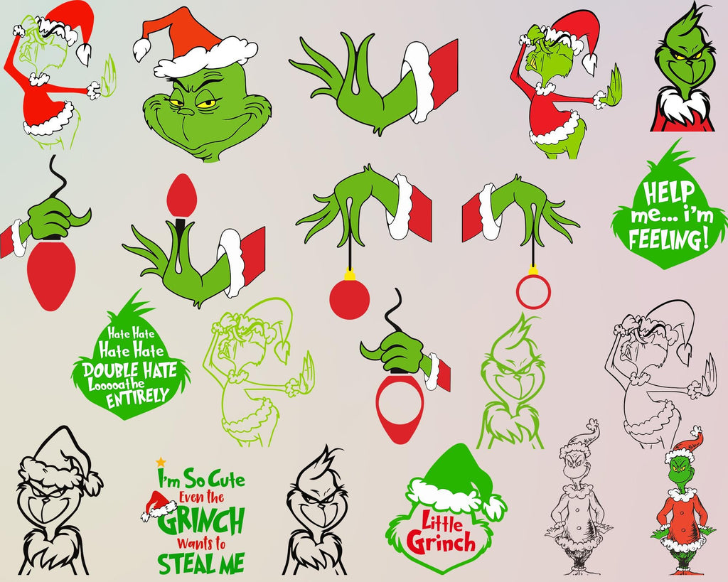 The Grinch Svg Bundle | 190+ Unique Design | Grinch Christmas Svg, Grinch Clipart Files, Cricut & Silhouette Digital File | Instant Download