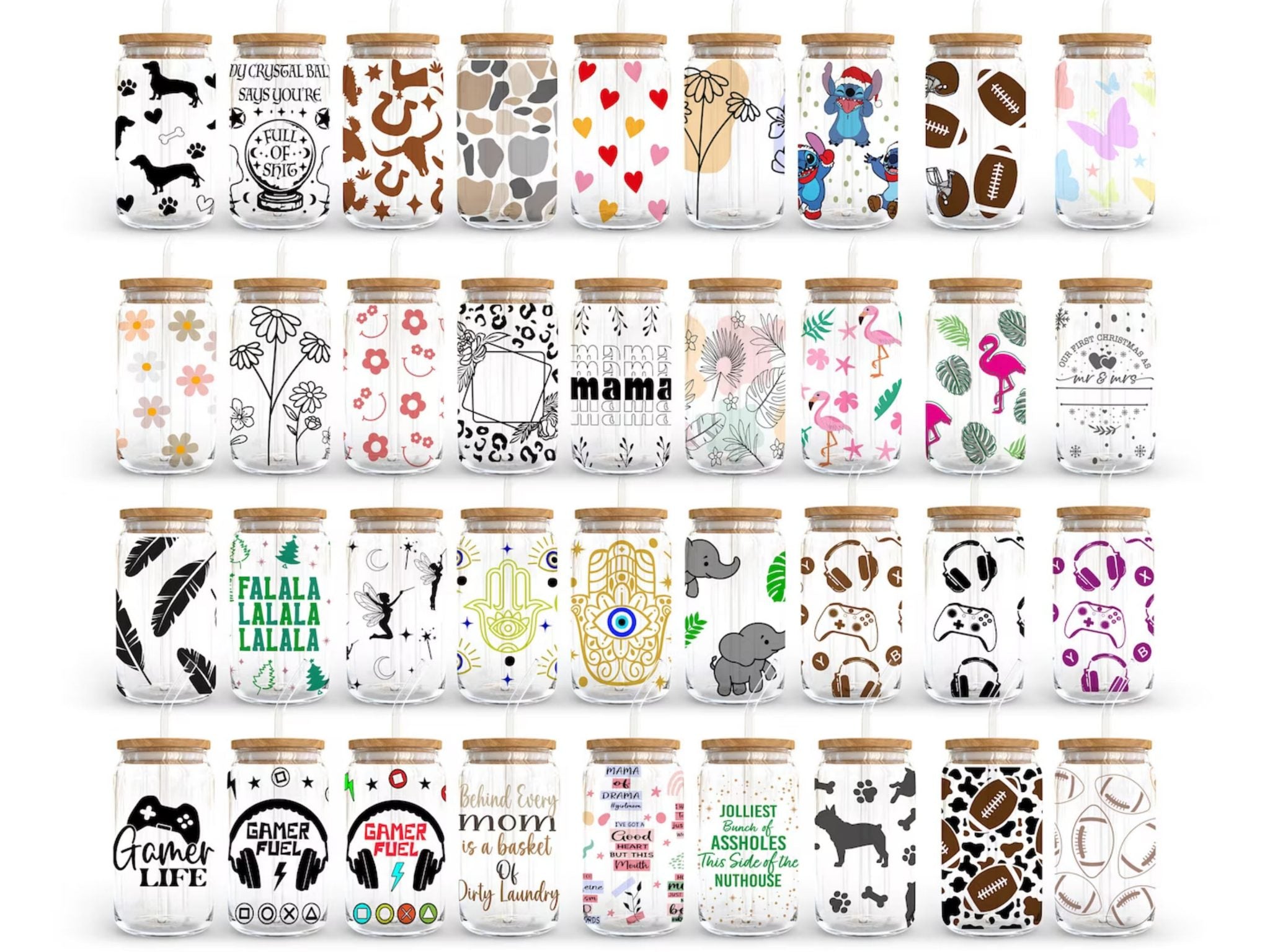 350+ Libbey Glass Can Bundle – 16oz Glass Can svg, Libbey Glass Can Wrap, svg Files for Cricut & Silhouette Cameo, Glassware svg