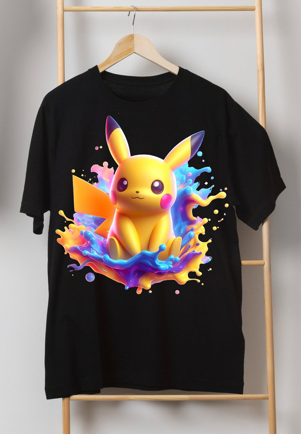 8 PNG Pikachu Splash and Watercolor Digital design PNG file for sublimation – High Resolution -Instant Digital PNG Download