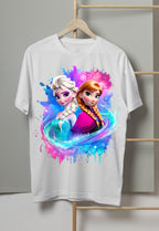 8 PNG Elsa and Anna Frozen Splash and Watercolor Digital design PNG file for sublimation – High Resolution -Instant Digital PNG Download