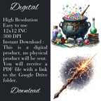 100 Wizard School Clipart Set – 300 DPI, High-Resolution, Transparent Background for Commercial Use, Perfect for DIY Gifts & Crafts