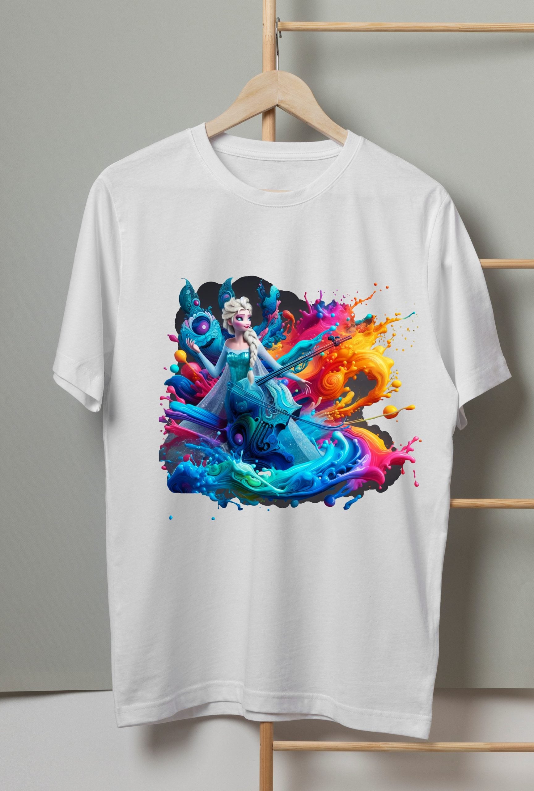 8 PNG Elsa and Anna Frozen Splash and Watercolor Digital design PNG file for sublimation – High Resolution -Instant Digital PNG Download