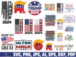 170,000 Gifts! Trump 2024 svg, trump svg bundle, trump flag 2024 svg, trump face png, I’m Voting For The felon SVG, trump take America back