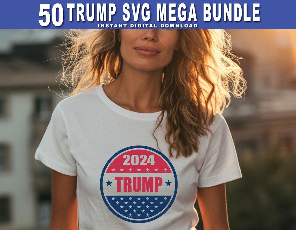 50 Trump Mega Bundle Make America Again 2024 Sublimation Trump 47 Republican Digital Download Supporter SVG PNG EPS Dxf, stickers