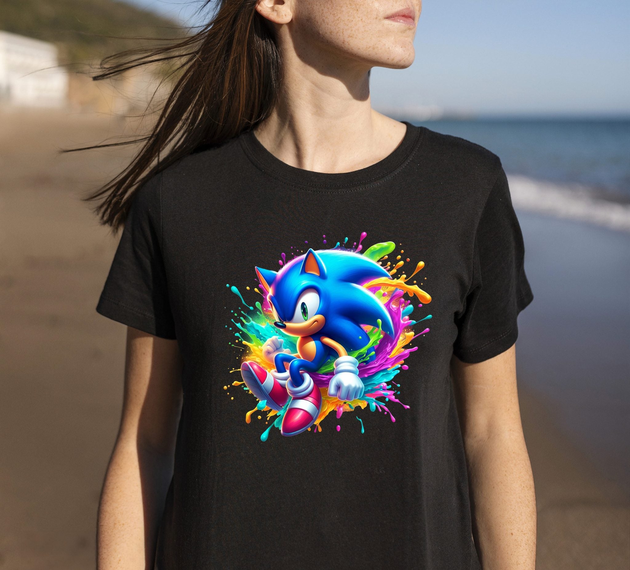 8 PNG Sonic the Hedgehog Splash and Watercolor Digital design PNG file for sublimation – High Resolution -Instant Digital PNG Download