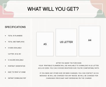 Ultimate Planner Bundle for Adults, Printable ADHD Productivity Workbook, Daily Yearly Life Everything Organizer Household Binder Templates