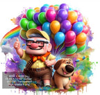 6 PNG UP Movie Splash and Watercolor Digital design file for sublimation – High Resolution -Instant Digital PNG Download