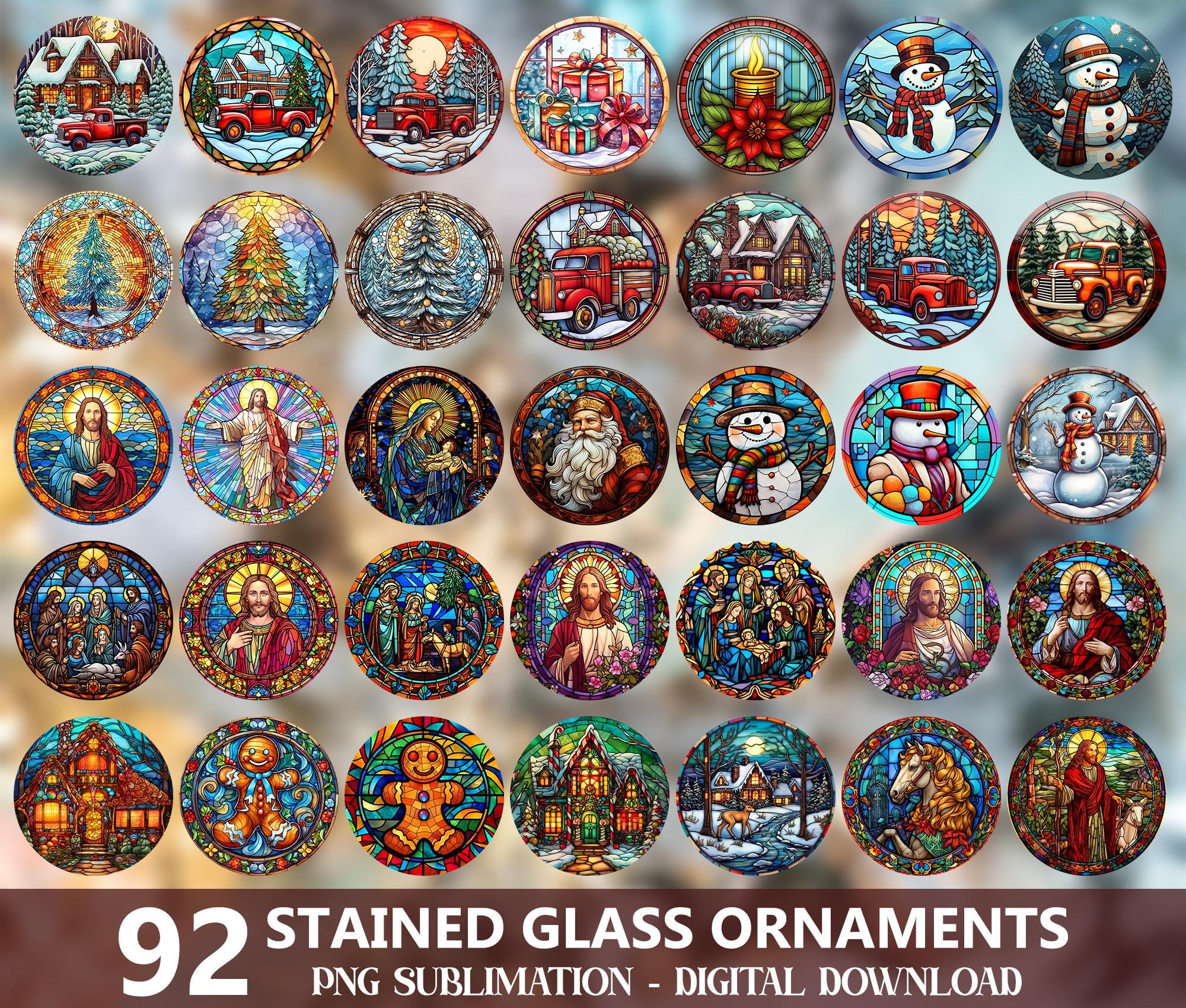 1000+ Designs Ornament Png Bundle, Christmas Ornament Designs, Christmas Cartoon Ornament, Bible Verses Ornament, 3D Inflated Ornament