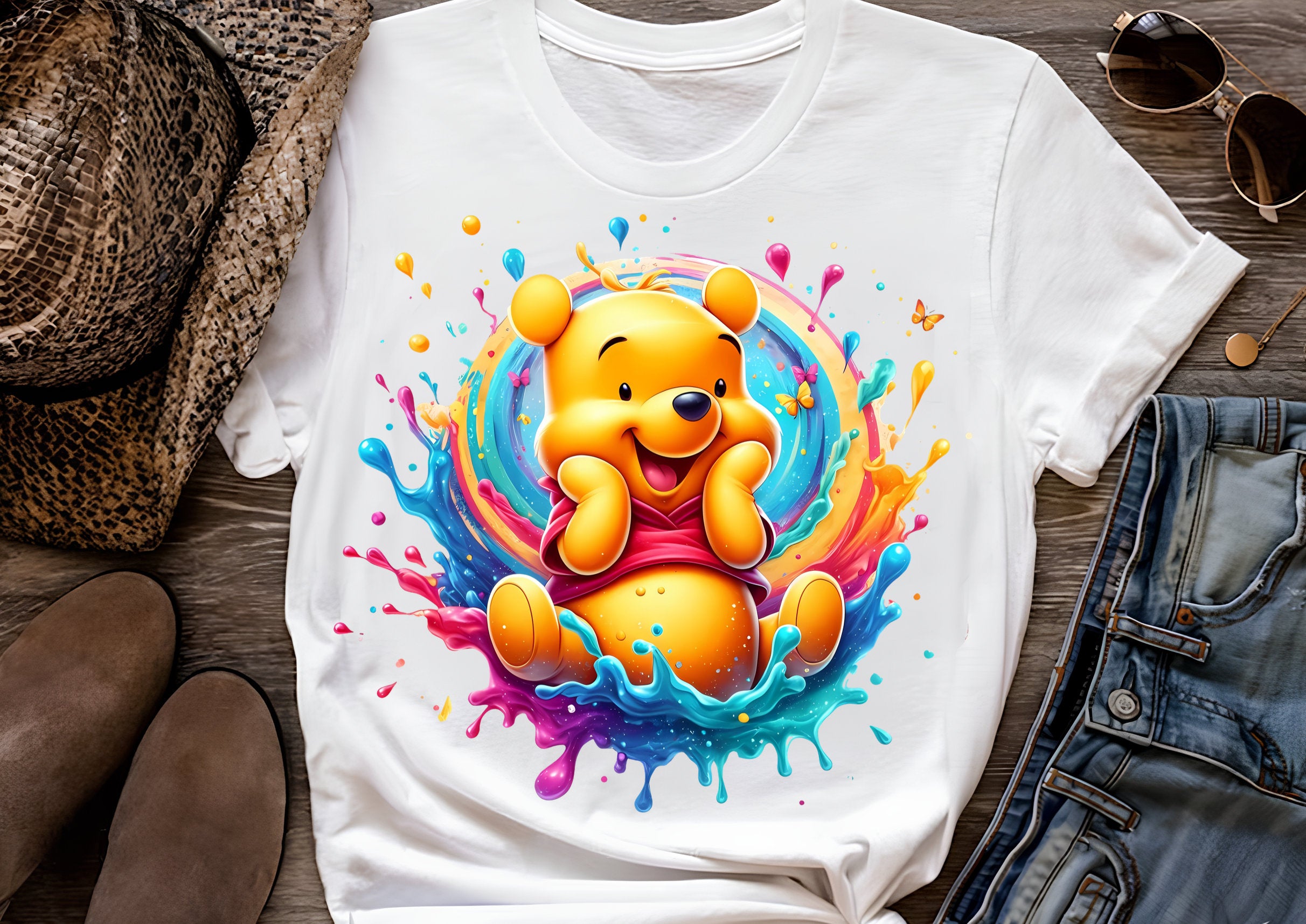 8 PNG Honey Bear Watercolor Digital design PNG file for sublimation – High Resolution -Instant Digital PNG Download