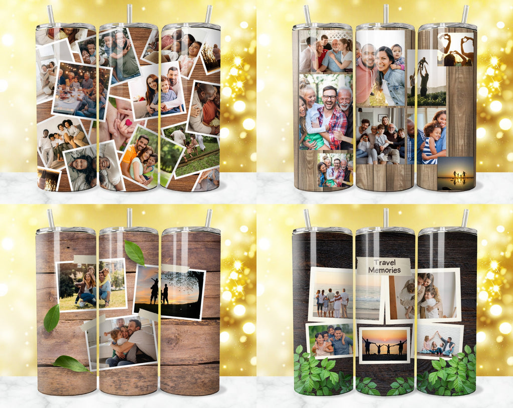 850 + Add Your Own Photo Tumbler Wrap Designs, Photo Tumbler Wrap, Canva Add Your Own Photo PNG, Collage Tumbler, Photo Sublimation Wrap PNG