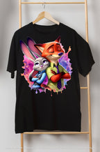 8 PNG Zootopia Nick & Judy Splash and Watercolor Digital design PNG file for sublimation – High Resolution -Instant Digital PNG Download