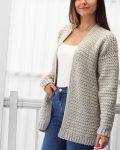 Crochet pattern-OLIVIA Crochet cardigan pattern top PDF- sweater women crochet pattern- pullover pattern top crochet cardigan-7 sizes XS-3XL