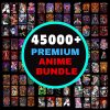 45000+ Anime Design Bundle with CLEAR Background, Perfect for Print on Demand,T-Shirt Hoddies Anime PNG, Mega Pack Anime Designs