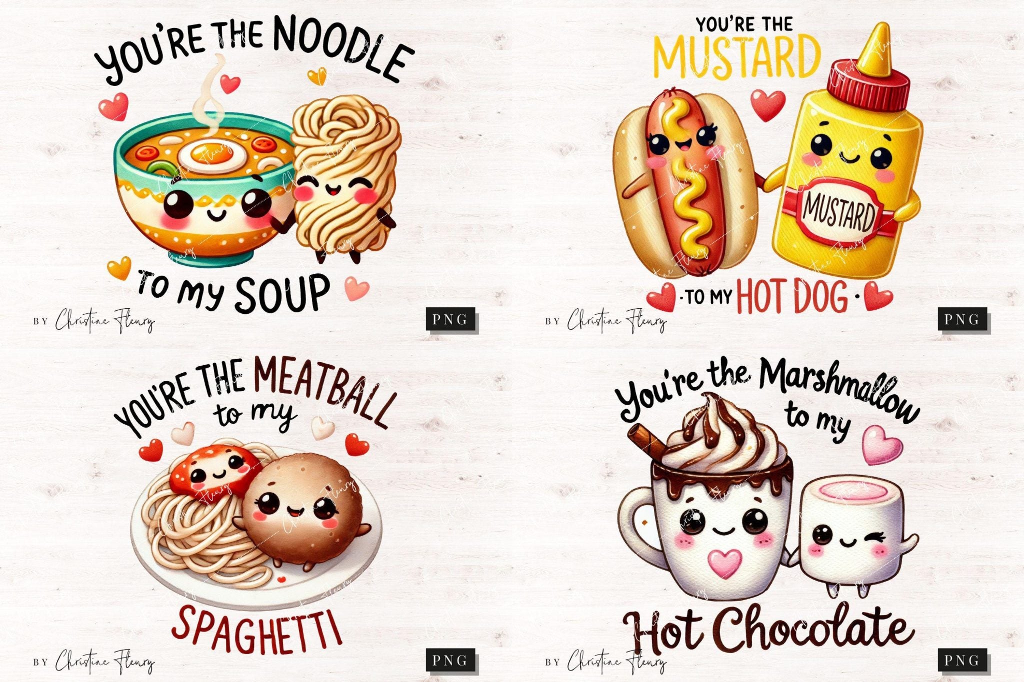 Food Pun Funny Valentine PNG Sublimation Bundle, Valentines Day PNG, Food Pun Png, Funny Couple Png, Corny Couple Gift Valentine Sublimation