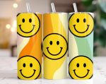 50+ Retro Tumbler Wrap Bundle, Retro Daisy Smile face, 20oz Skinny Sublimation, Retro Tumbler, Retro PNG, Retro Smiley Tumbler, Smiley Face