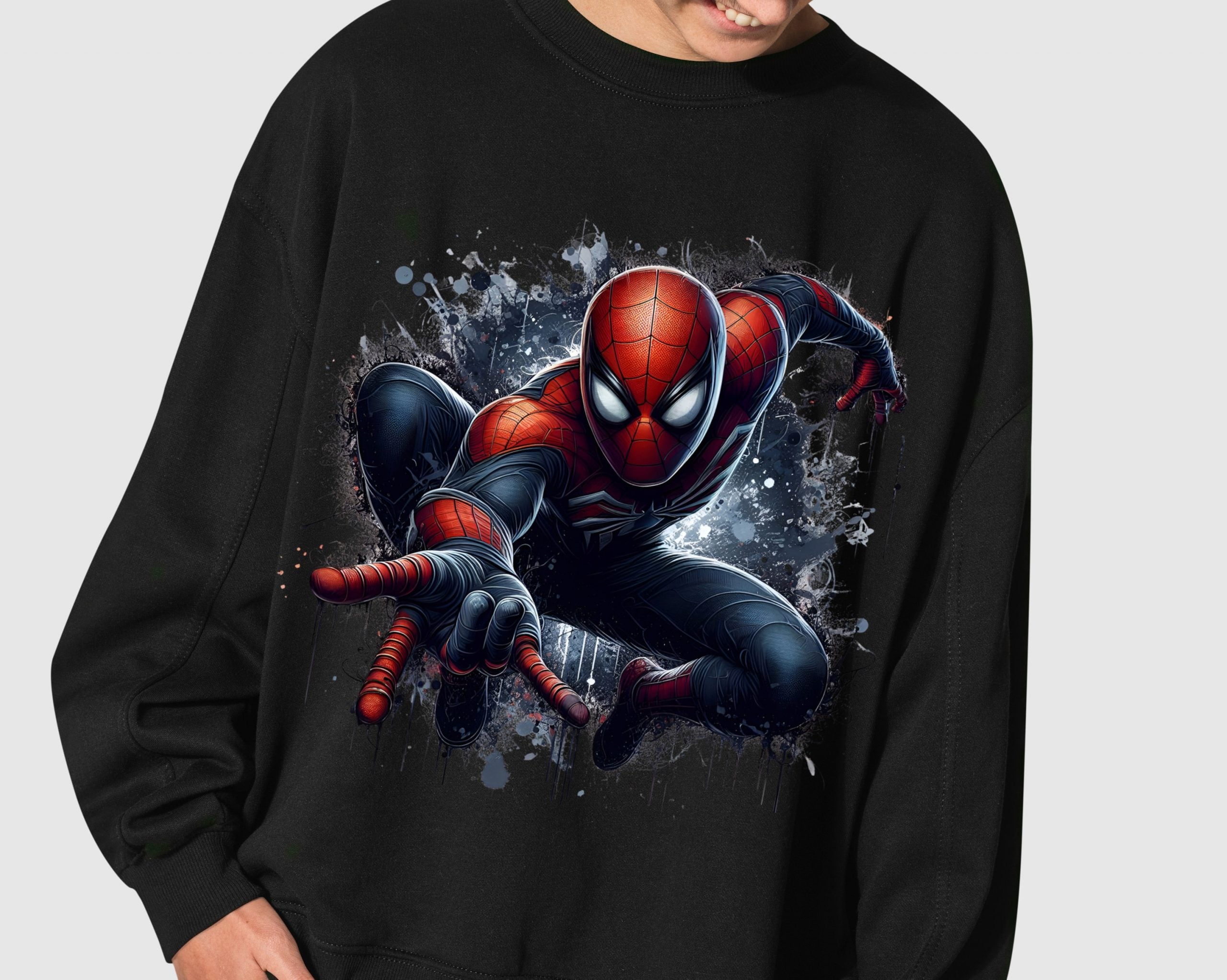 8 PNG Spiderman Splash and Watercolor Digital design PNG file for sublimation – High Resolution -Instant Digital PNG Download