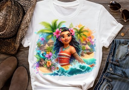 8 PNG Moana Splash and Watercolor Digital design PNG file for sublimation – High Resolution -Instant Digital PNG Download