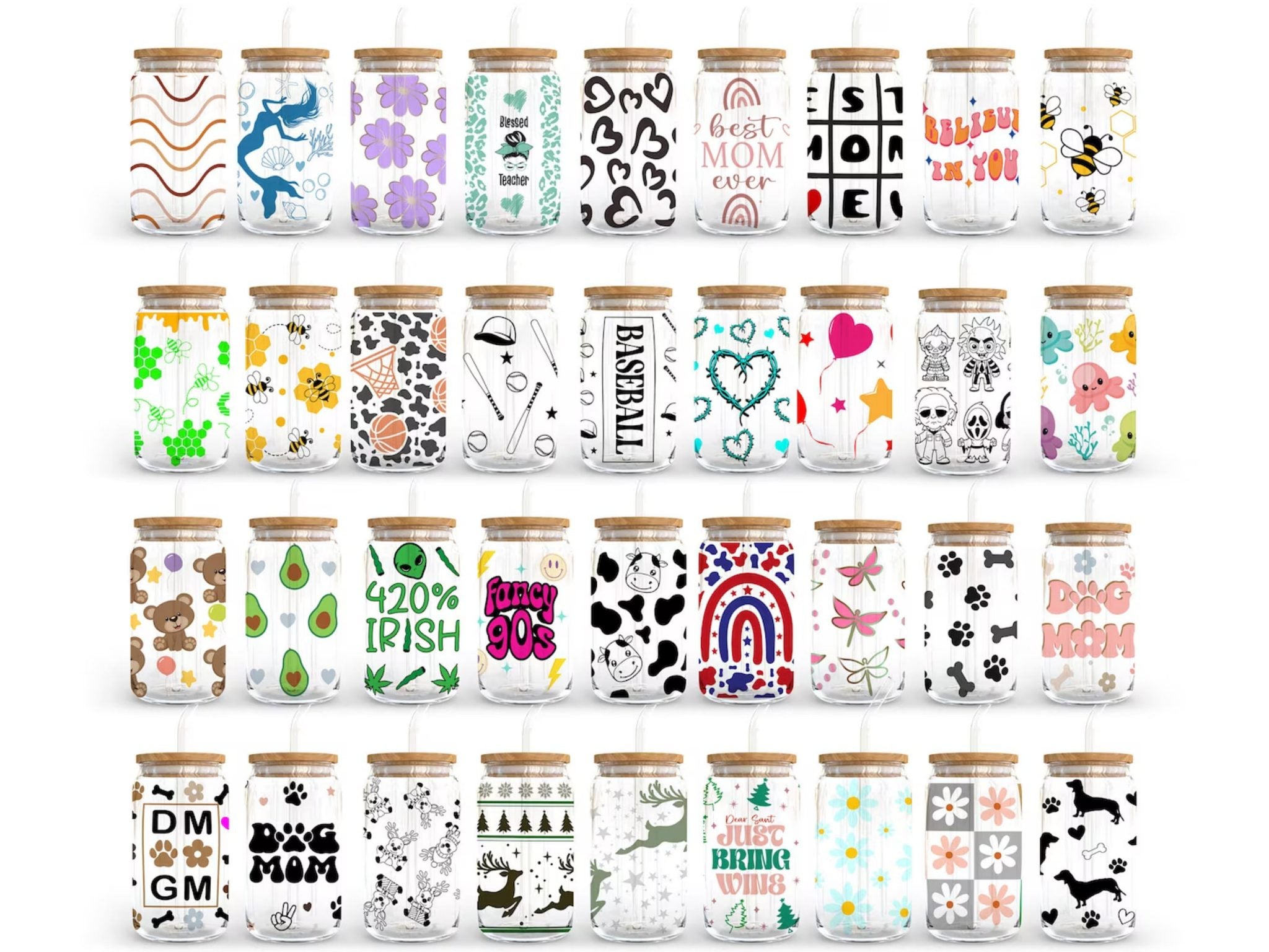 350+ Libbey Glass Can Bundle – 16oz Glass Can svg, Libbey Glass Can Wrap, svg Files for Cricut & Silhouette Cameo, Glassware svg