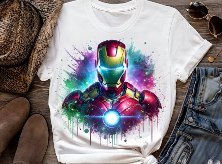 8 PNG Iron Man Splash and Watercolor Digital design PNG file for sublimation – High Resolution -Instant Digital PNG Download