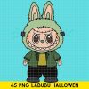 45 Design Labubu Halloween Clipart Png, Cute Illustrations, Kawaii Labubu Art, Halloween PNG, Instant Download Labubu Character Bundle Svg