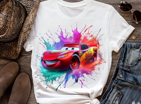8 PNG Lightning McQueen Cars Splash and Watercolor Digital design PNG file for sublimation – High Resolution -Instant Digital PNG Download