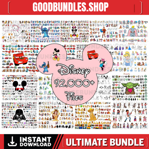 92.000+ Mega Svg Bundle Cricut File, Stitch Svg, Frozen Svg, Winnie svg, Lion King Svg, Toy Story, Cricut Silhouette, Svg Files Clipart