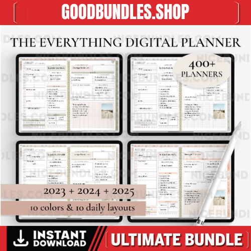 2024-2025 Digital Planner, GoodNotes Planner, iPad Planner, Daily Planner, Notability Planner, Android Planner daily digital planner