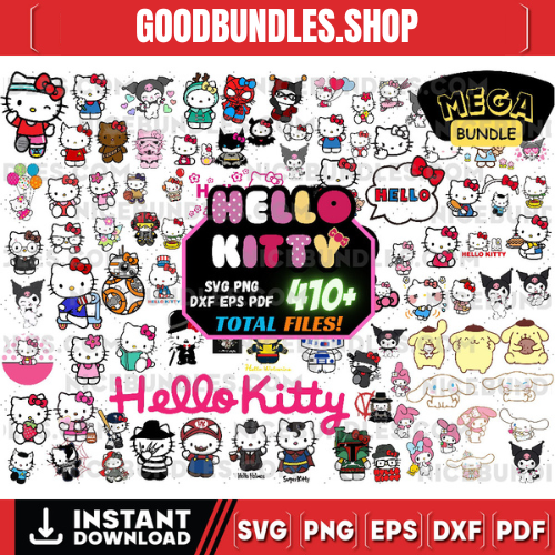 Big Bundle Hello Kitty svg files, Hello Kitty layered svg, Disneyland svg,Hello Kitty shirt svg,Hello Kitty Bundle svg,Files For Cricut