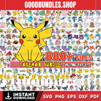 880+ Pokemon Layered Bundle Files, pokemon bundle, pokemon clipart, pokemon png, pikachu svg, cricut svg, silhouette svg, +220 Unique Design