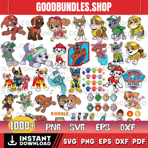1000+ PAW Patrol Designs Bundle Layered Items, UNIQUE DESIGN, Layered Vector, Layered Svg files, Svg for Cricut, Instant Download