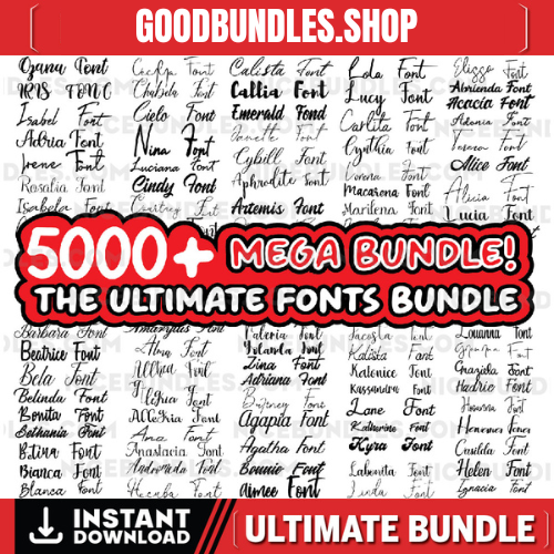 5.000 FONTS – INSTANT DOWNLOAD, Cursive fonts Svg, Wedding Fonts Bundle Svg, Handwritten Fonts Svg, Font Svg, Letters Svg, Fonts for Canva