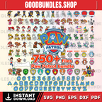 750+ PAW Patrol Bundle Layered Items | 150+ UNIQUE DESIGN | Layered Vector | layered Svg files | Svg for Cricut | Instant Download