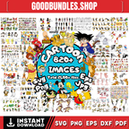 2400+ Cartoon Characters Mega Bundle Svg, Cricut Printable Clipart Silhouette