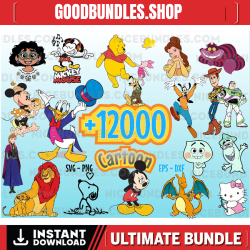 12000+ Bundle Svg Png Dxf Cricut Mickey Minie SVG, Frozn svg, Winie svg, Lion Kings SVG, Toy Story Svg Cricut Printable Clipart Silhouette