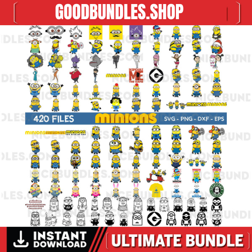 420 Minions svg, Minions bundle, Minions clipart, Minions png, Kevin svg, Stuart svg, Gru svg, Minions layered
